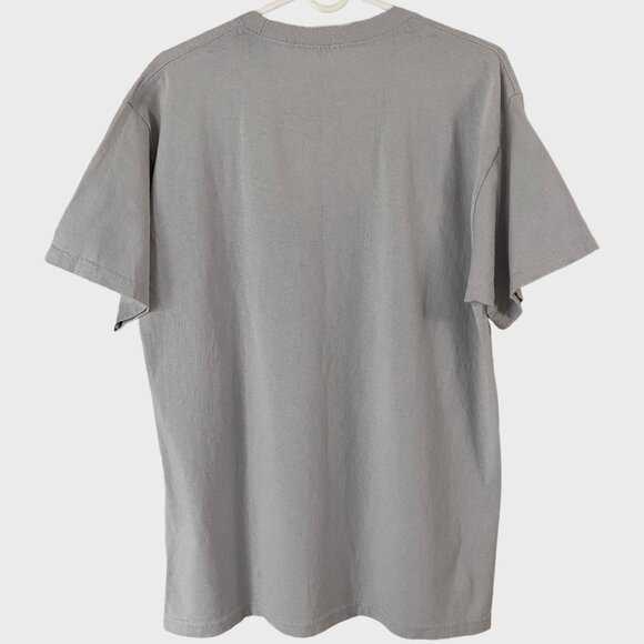 Liquid Blue Gray Tie-dye Wolf T-Shirt Men's Size Large Short-Sleeve Graphic Tee - Picture 3 of 11